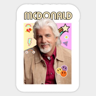 Michael McDonald  quotes art 90s style retro vintage 80s Sticker